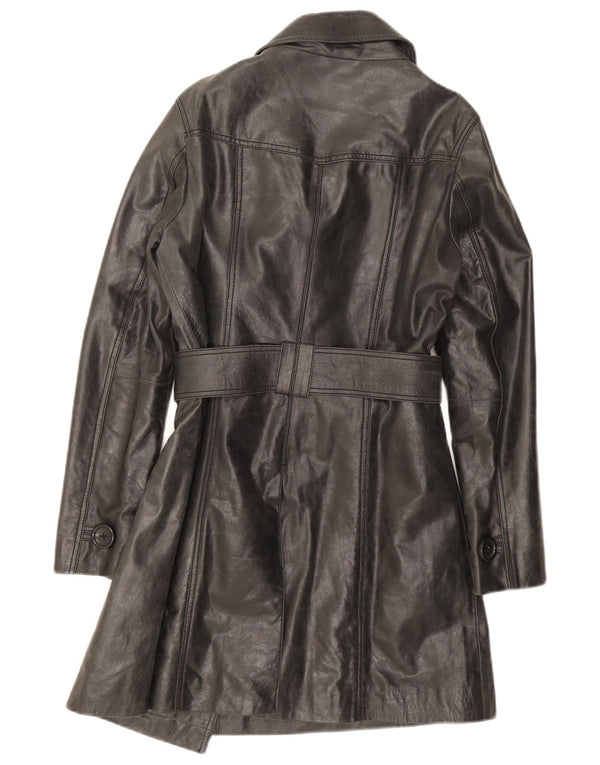 Casaco trench feminino de couro Oakwood UK 14 médio preto