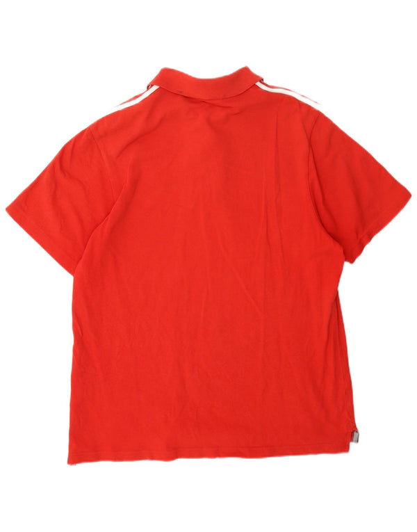 Camisa polo masculina Adidas grande algodão vermelho