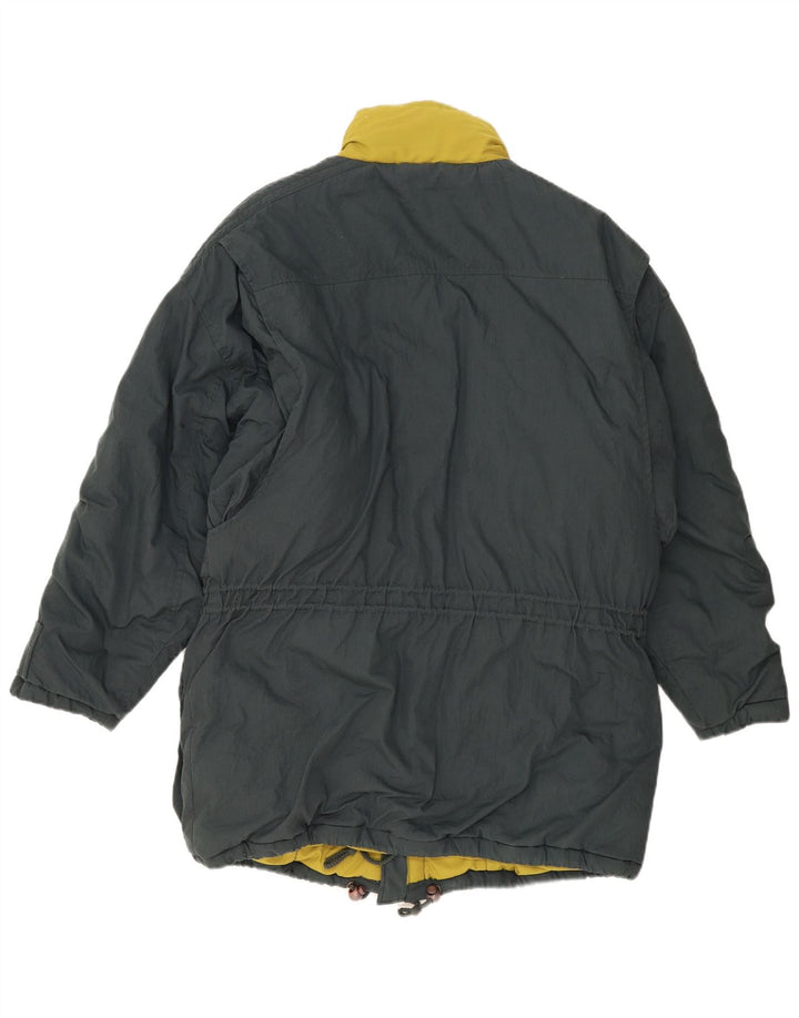 Casaco corta-vento com capuz masculino vintage EU 50 grande poliéster verde