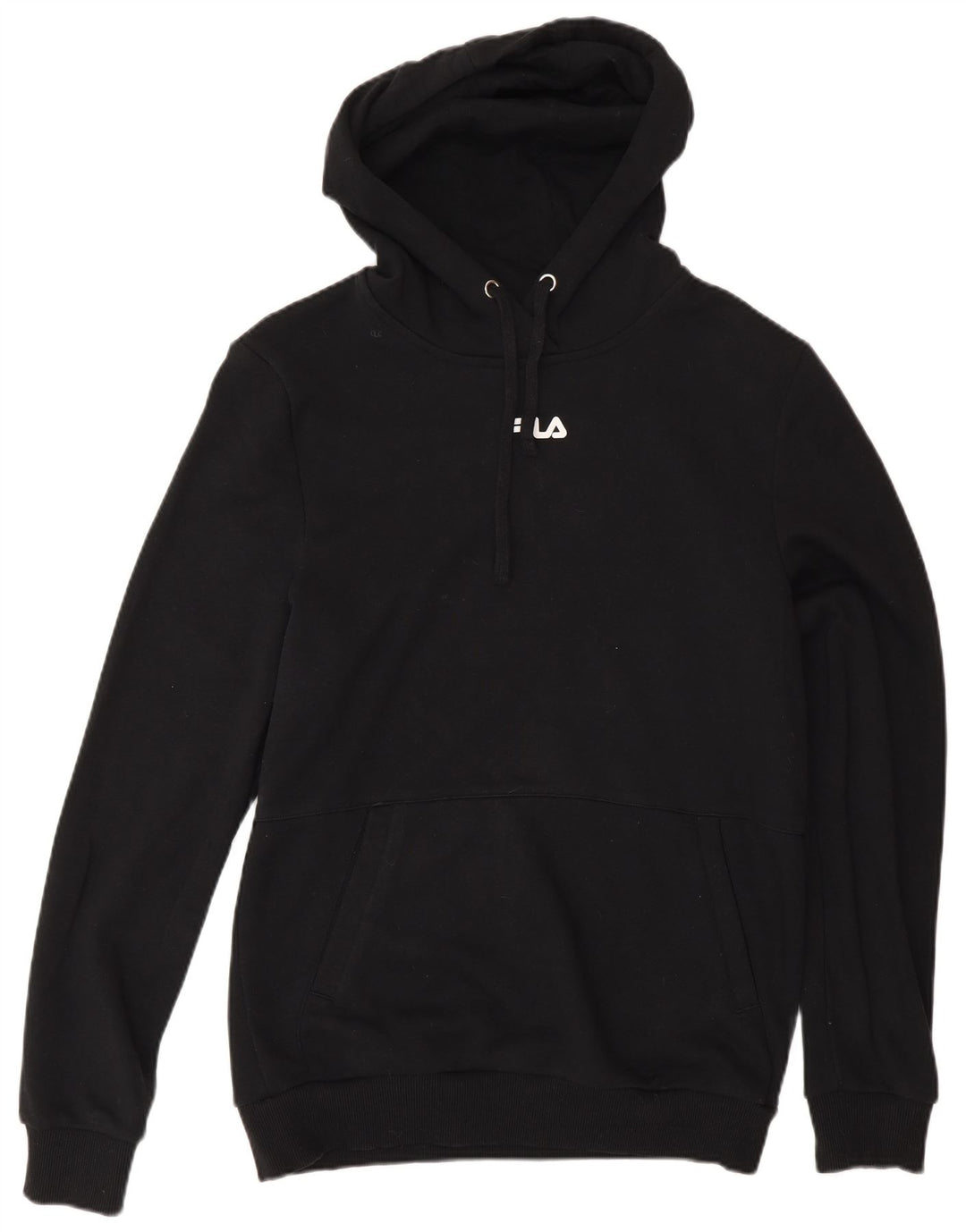 Fila Mens Hoodie Jumper IT 50 Médio Algodão Preto