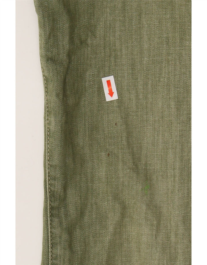 Jeans retos femininos TRUSSARDI W31 L31 algodão verde