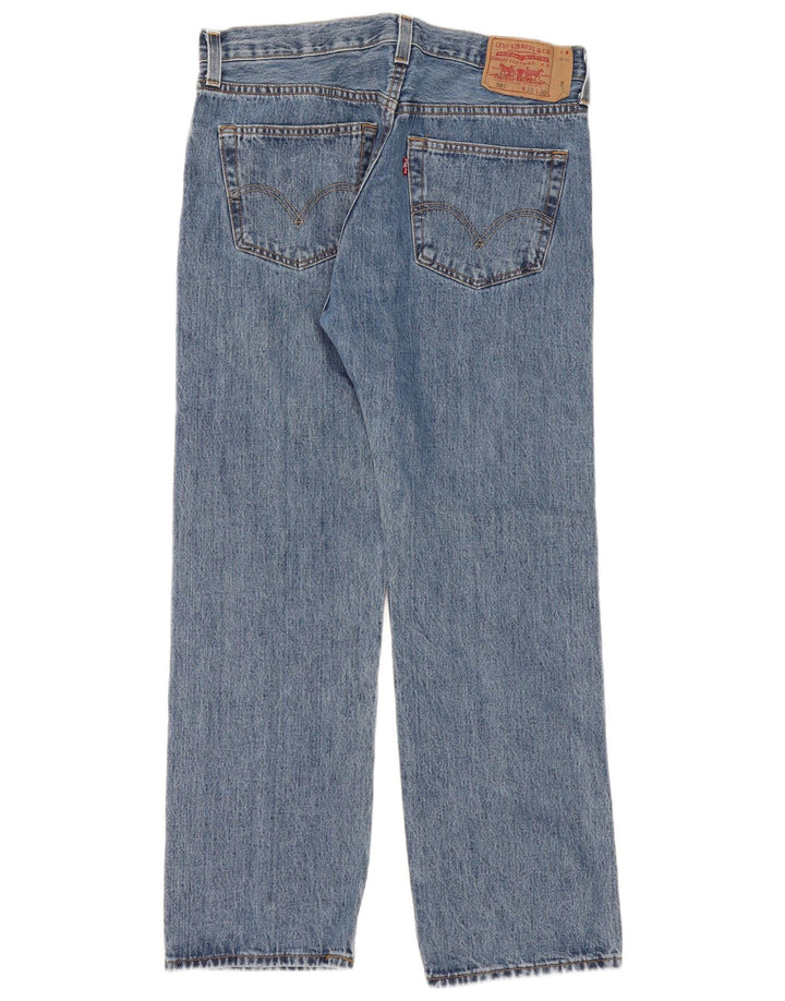 Levi's Masculino 501 Straight Jeans W35 L30 Azul Algodão