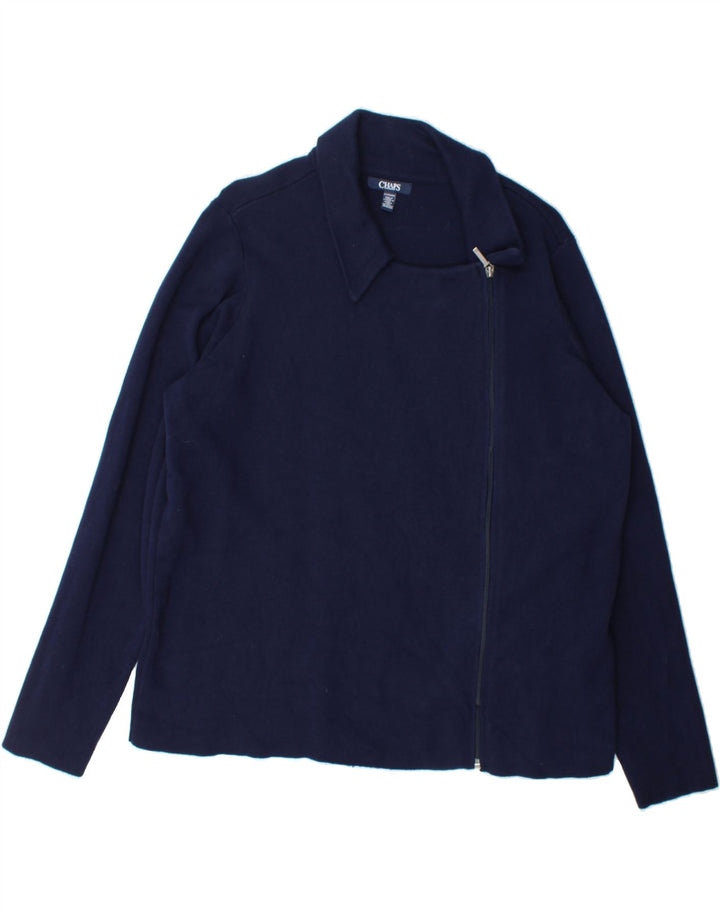 CHAPS Womens Bomber Jacket UK 20 2XL Navy Blue Cotton Vintage Chaps and Second-Hand Chaps from Messina Hembry 