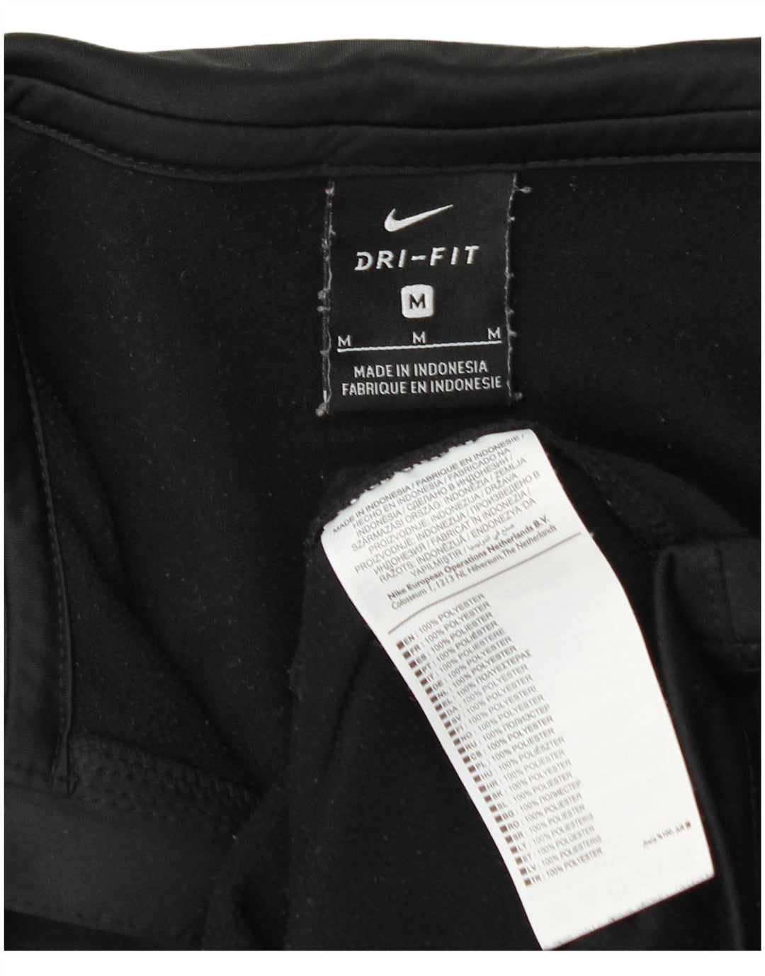 Nike Mens Dri Fit Zip Neck Pullover Treino Top Médio Preto Poliéster