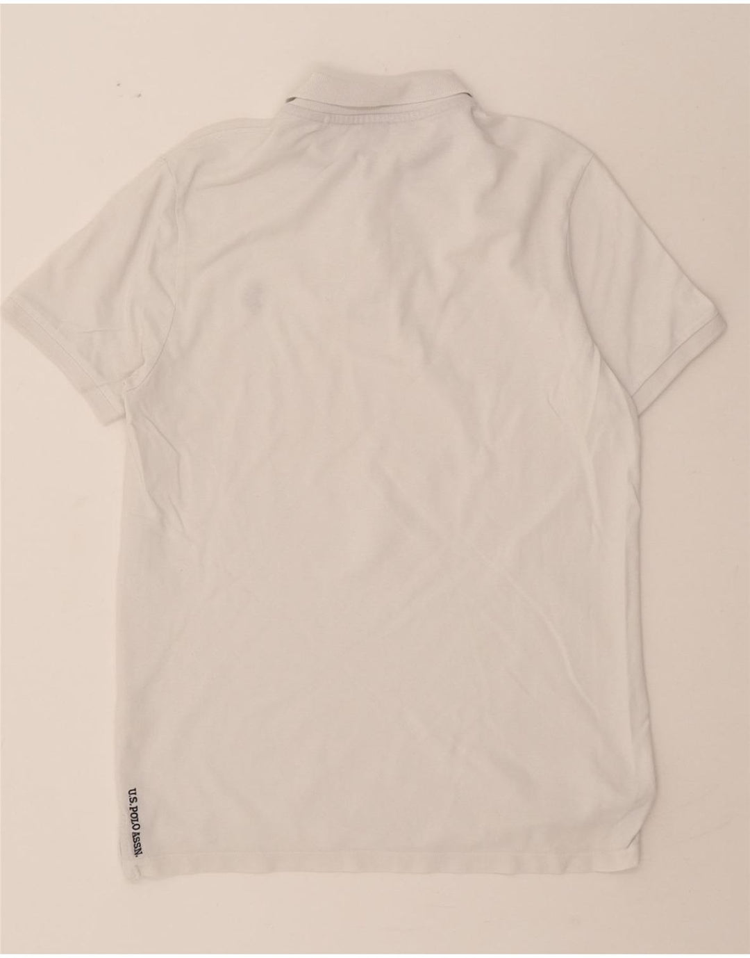U.S. POLO ASSN. Mens Polo Shirt Large White Cotton Vintage U.S. Polo Assn. and Second-Hand U.S. Polo Assn. from Messina Hembry 