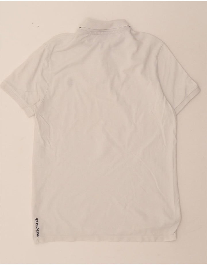 U.S. POLO ASSN. Mens Polo Shirt Large White Cotton Vintage U.S. Polo Assn. and Second-Hand U.S. Polo Assn. from Messina Hembry 