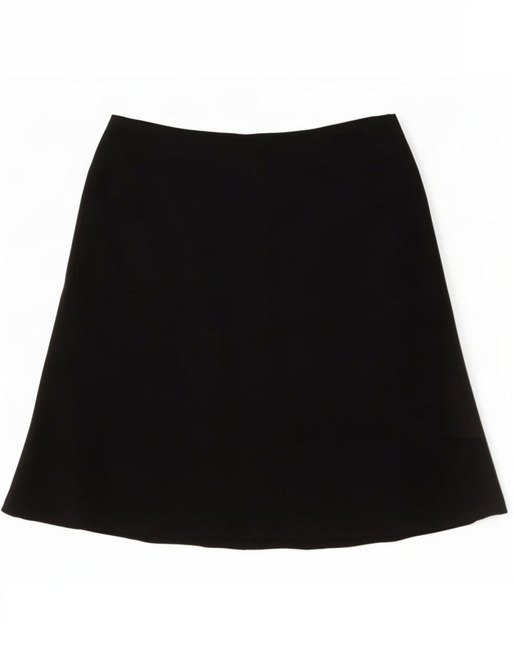 Saia feminina Marks & Spencer A-Line UK 12 Médio W30 Poliéster Preto
