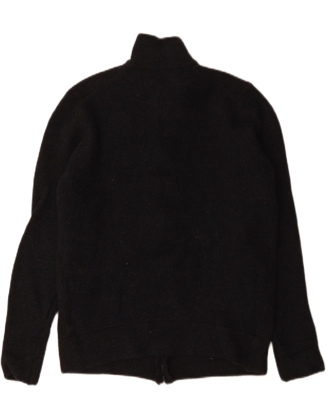 Suéter cardigã masculino Marks & Spencer grande lã azul marinho