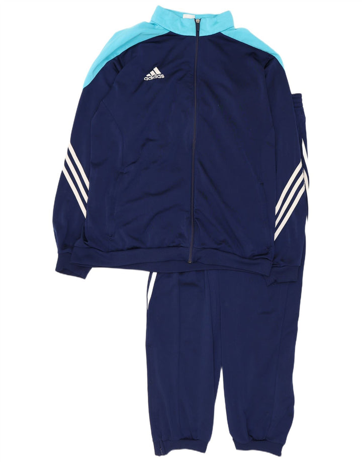 ADIDAS Mens Full Tracksuit XL Azul Marinho Colourblock Poliéster