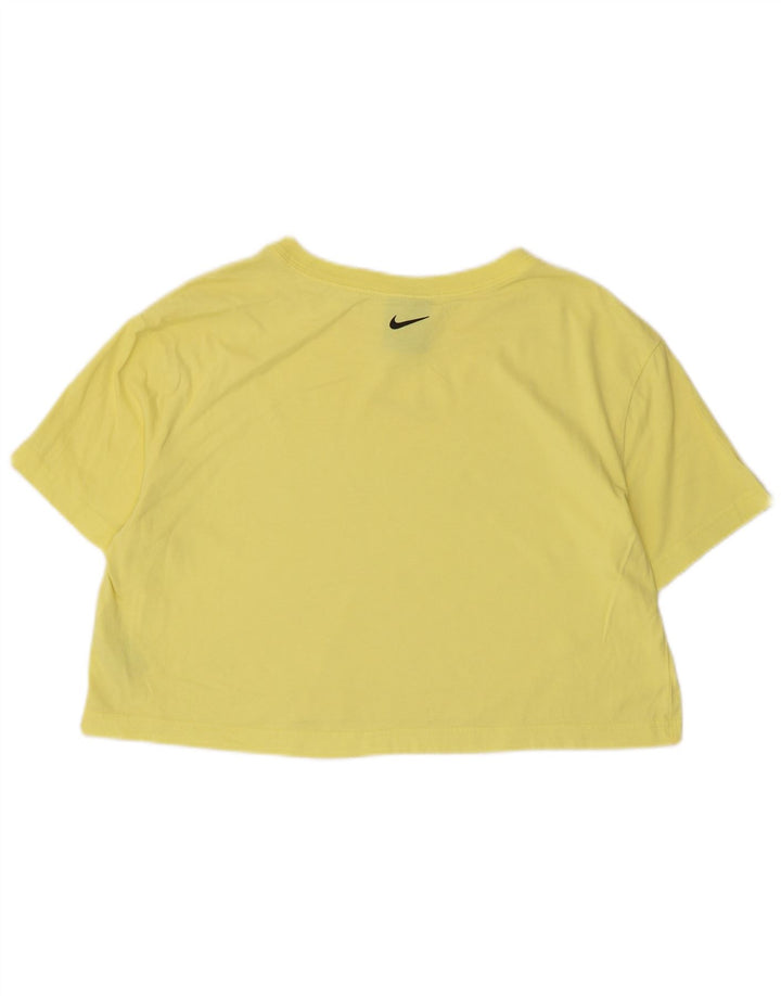 Camiseta Nike Feminina Crop Top UK 14 Médio Algodão Amarelo