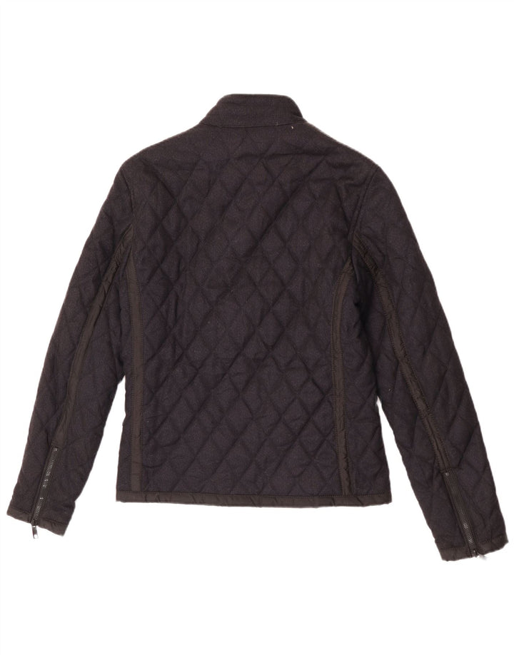 Jaqueta acolchoada masculina Zara UK 36 poliéster preto pequeno