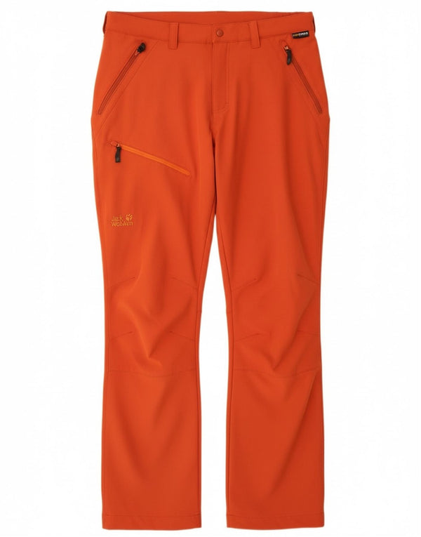 Calça corta-vento masculina Jack Wolfskin Reino Unido 40 grande W34 L32 laranja