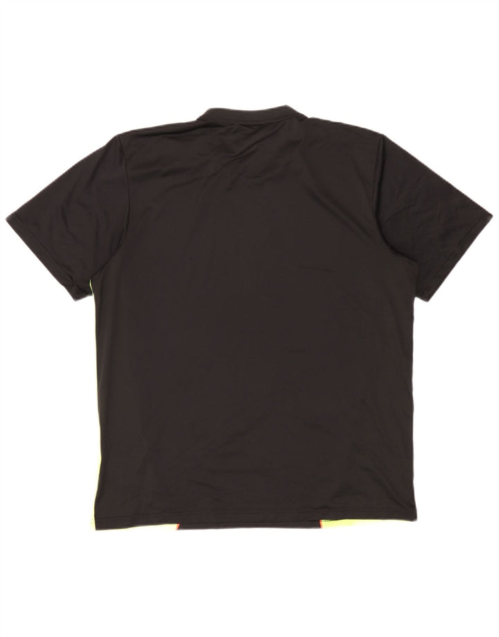 Adidas Mens Graphic T-Shirt Top Médio Preto Colorblock Poliéster