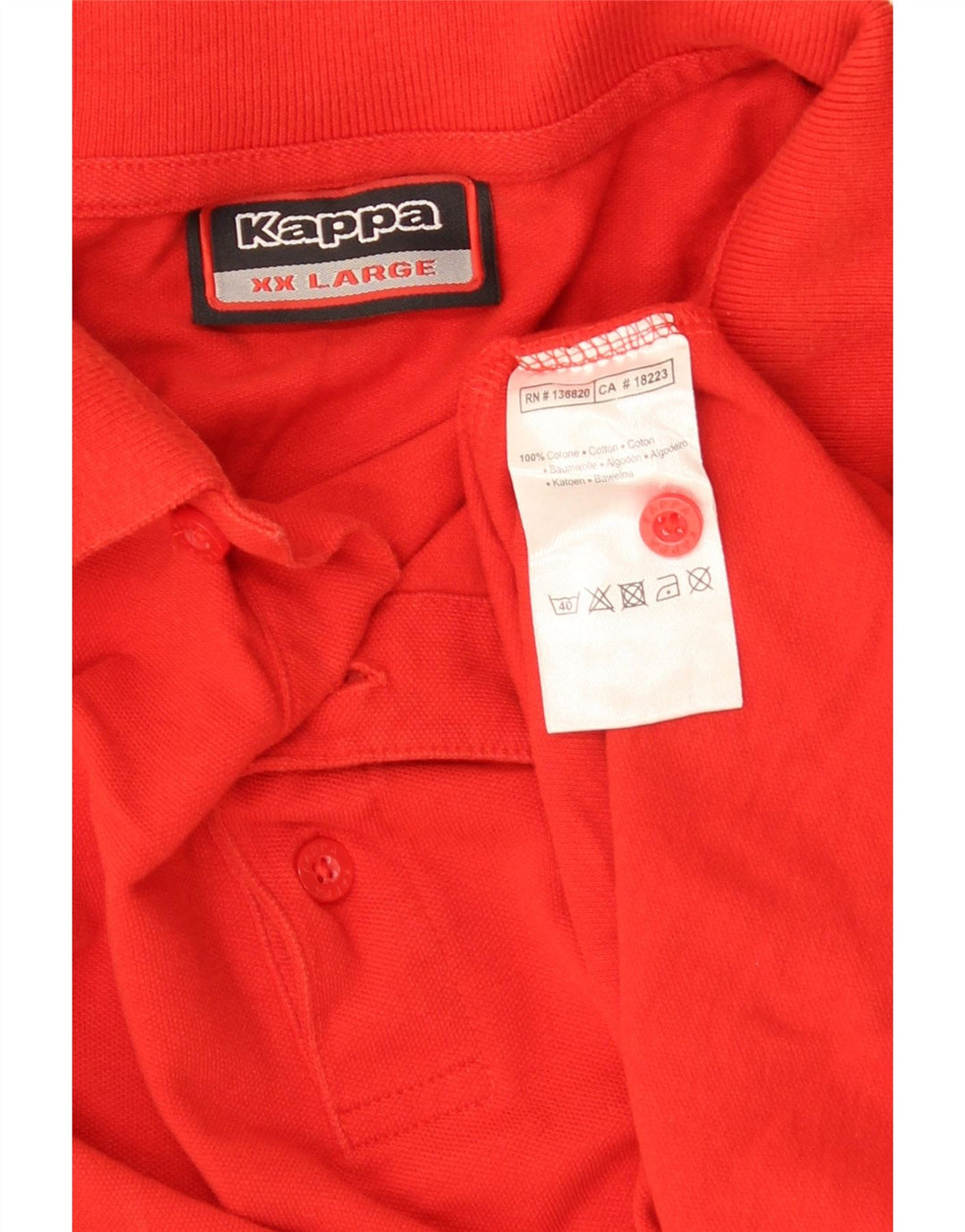 Camisa polo masculina KAPPA 2XL algodão vermelho