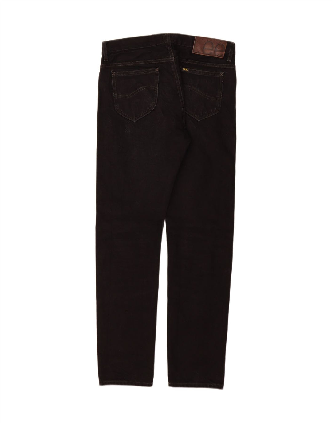 Lee Mens Rider Straight Jeans W30 L32 Algodão Preto