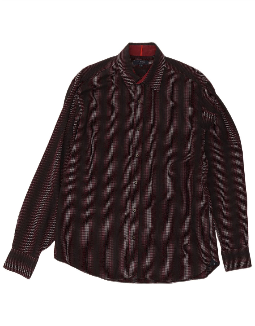 Camisa masculina Ted Baker tamanho 5 XL listrada preta