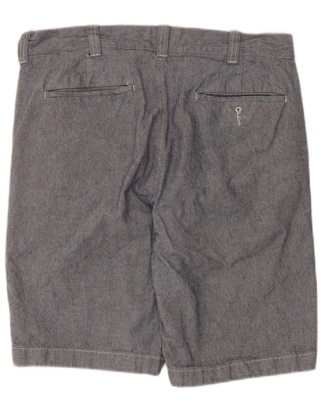 J. Crew Mens Chino Shorts W31 Algodão Azul Médio