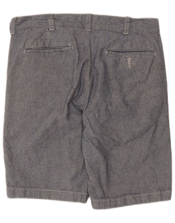 J. Crew Mens Chino Shorts W31 Algodão Azul Médio