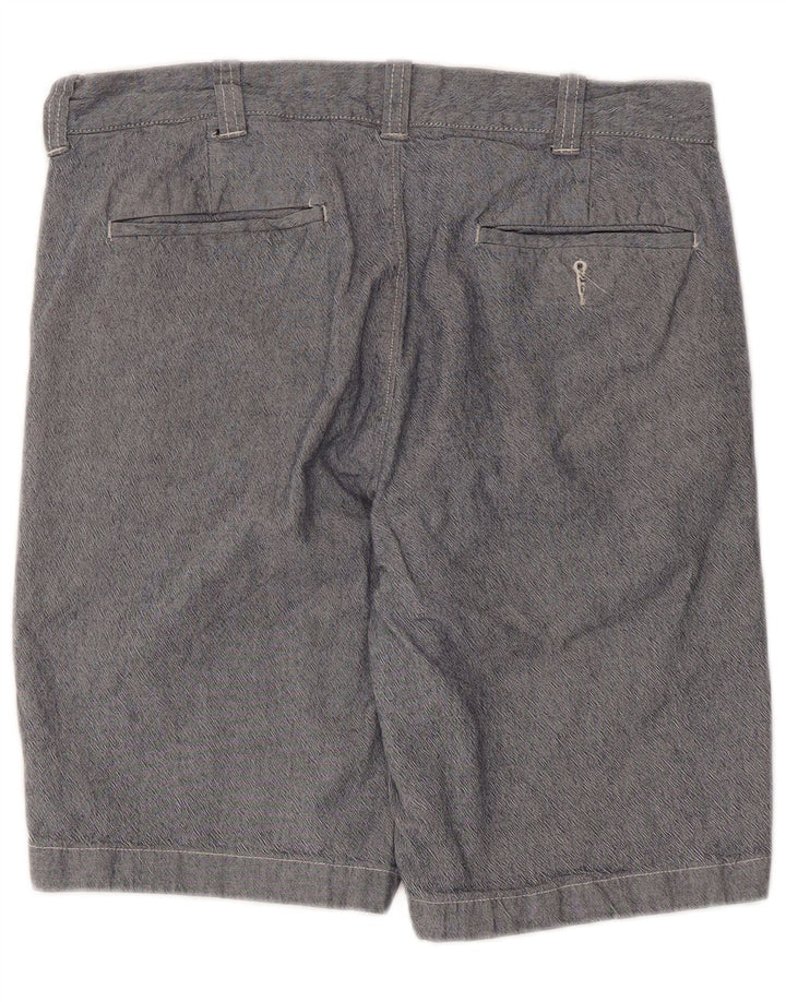 J. Crew Mens Chino Shorts W31 Algodão Azul Médio