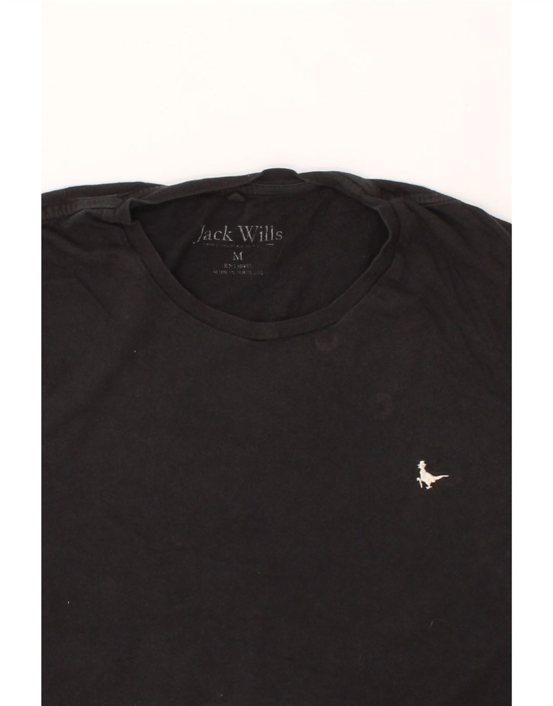 JACK WILLS Mens T-Shirt Top Medium Black Cotton Vintage Jack Wills and Second-Hand Jack Wills from Messina Hembry 