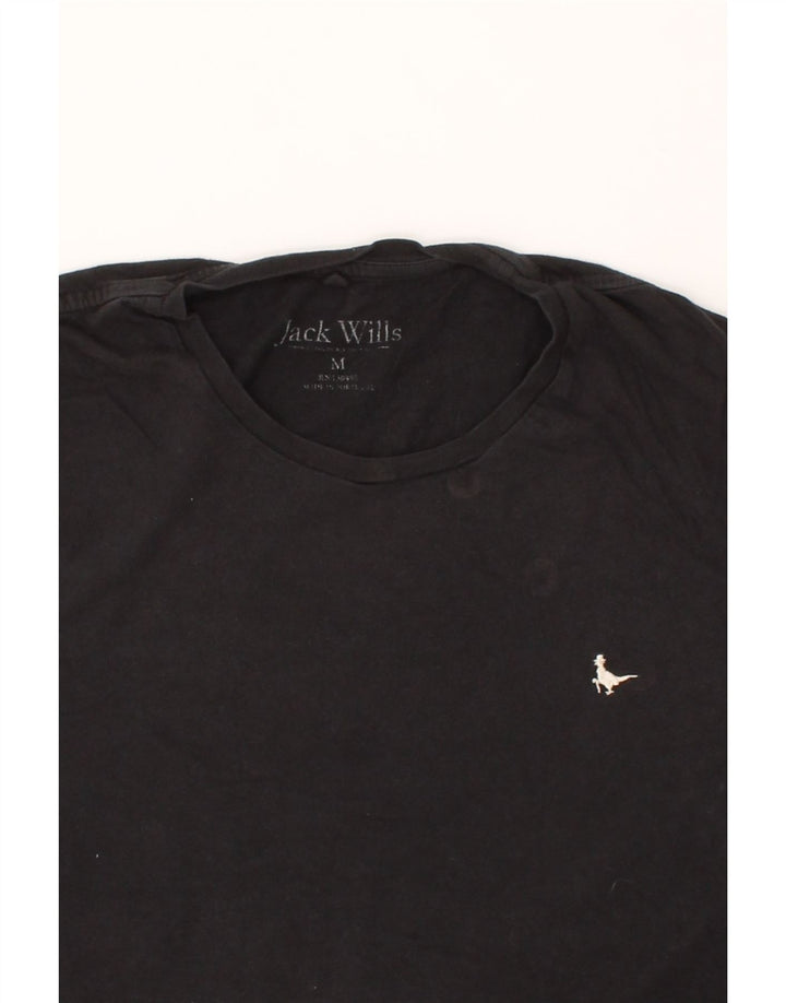 JACK WILLS Mens T-Shirt Top Medium Black Cotton Vintage Jack Wills and Second-Hand Jack Wills from Messina Hembry 
