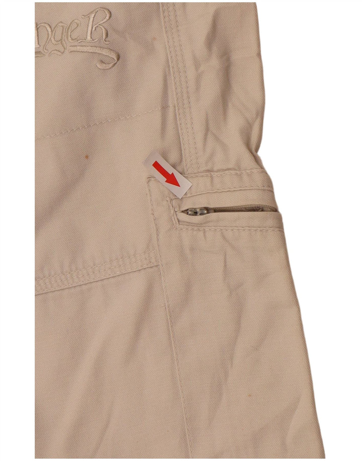 Shorts cargo masculino vintage IT 44 XS W34 algodão branco