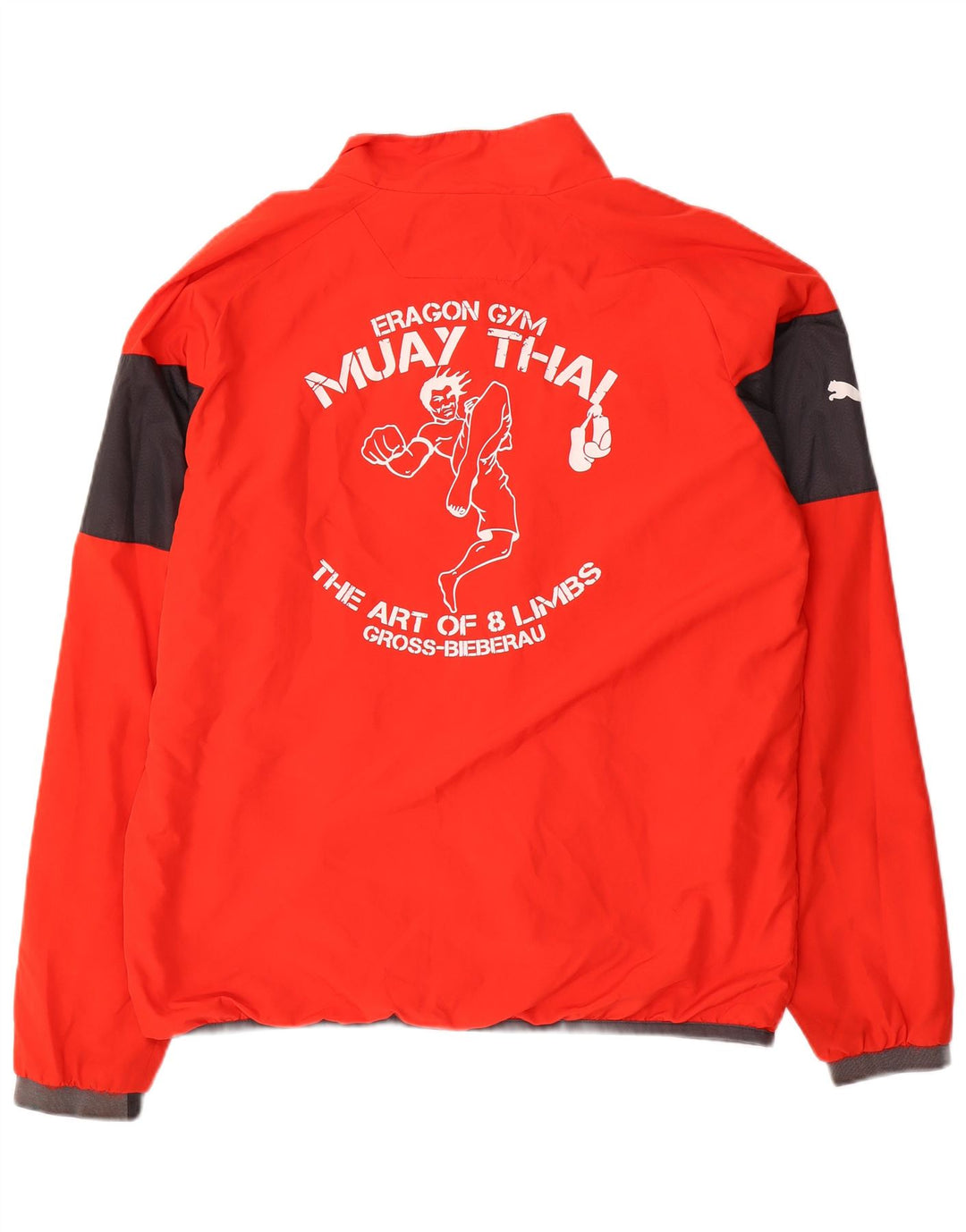 Puma Mens Graphic Tracksuit Top Jaqueta Grande Colorblock Vermelho Esportes