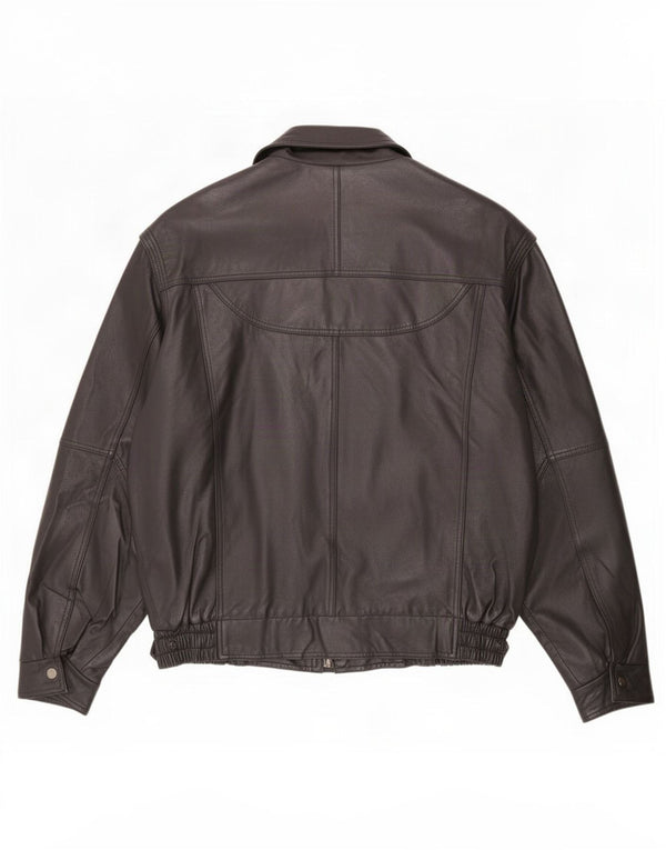Jaqueta de couro masculina Lakeland UK 40 grande preta