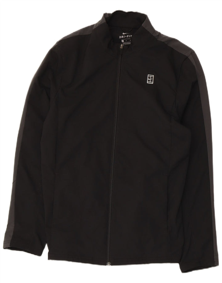 Jaqueta Nike Mens Dri Fit Tracksuit Top Médio Preto Colourblock Poliéster