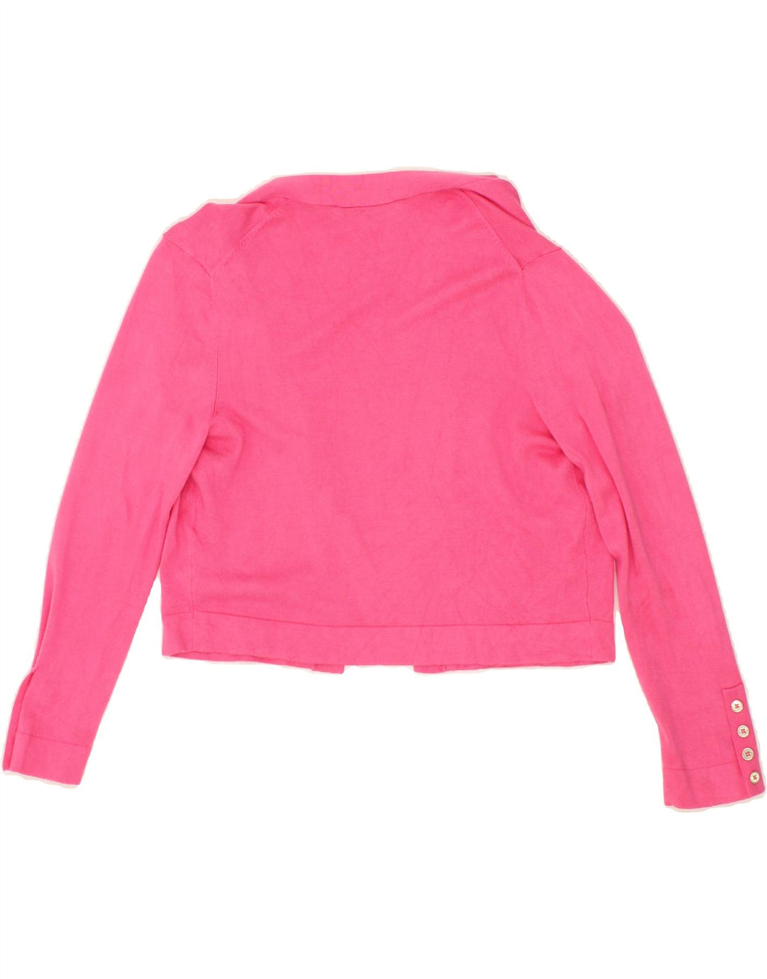 TOMMY HILFIGER Womens Crop Open Cardigan Sweater UK 10 Small Pink Cotton Vintage Tommy Hilfiger and Second-Hand Tommy Hilfiger from Messina Hembry 