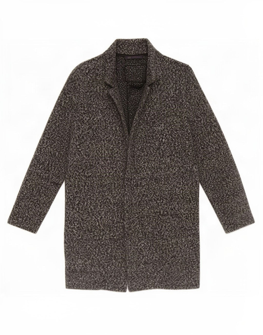 Sobretudo feminino Marks & Spencer Reino Unido 8 pequeno poliéster manchado cinza