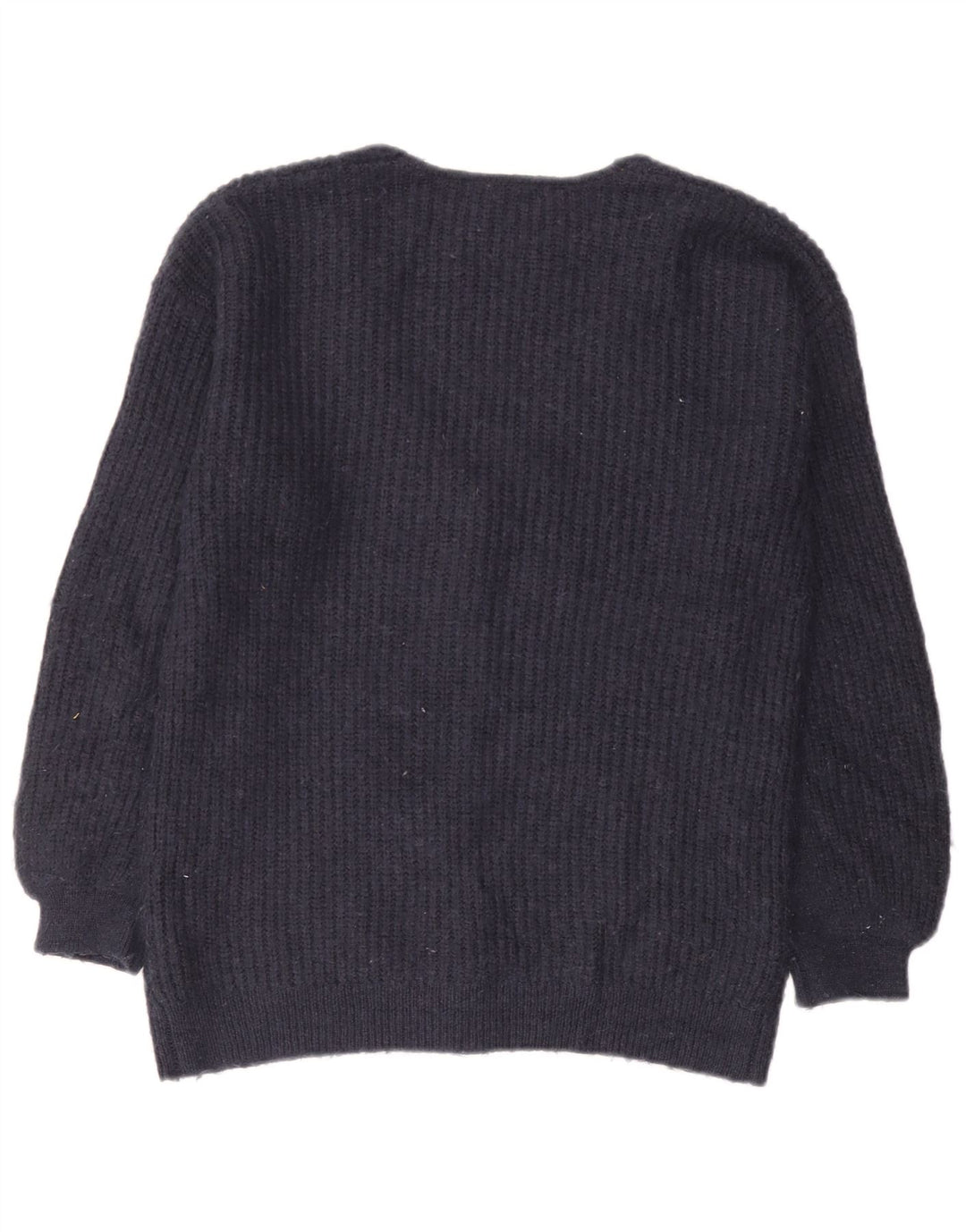 Suéter cardigã feminino grande Marks & Spencer Reino Unido 10 pequeno azul marinho