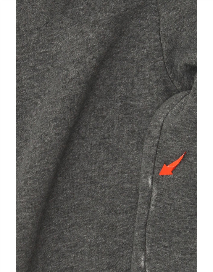 ADIDAS Mens Hoodie Jumper Grande Algodão Cinza