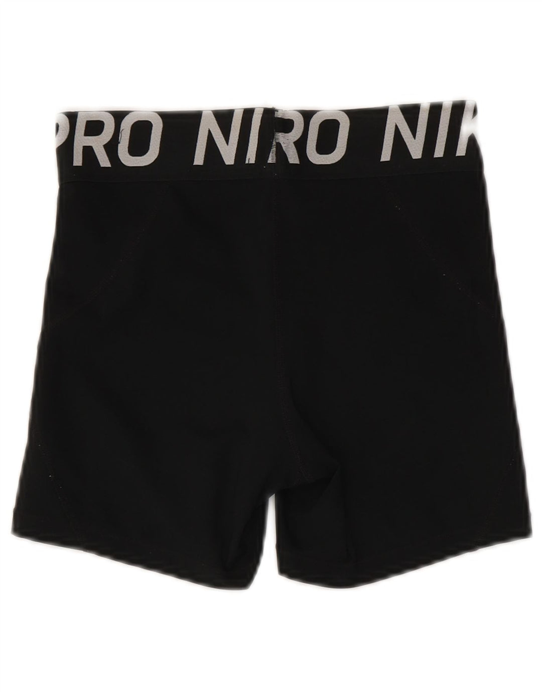 Shorts esportivos gráficos femininos NIKE Dri Fit UK 8 pequenos pretos de poliéster