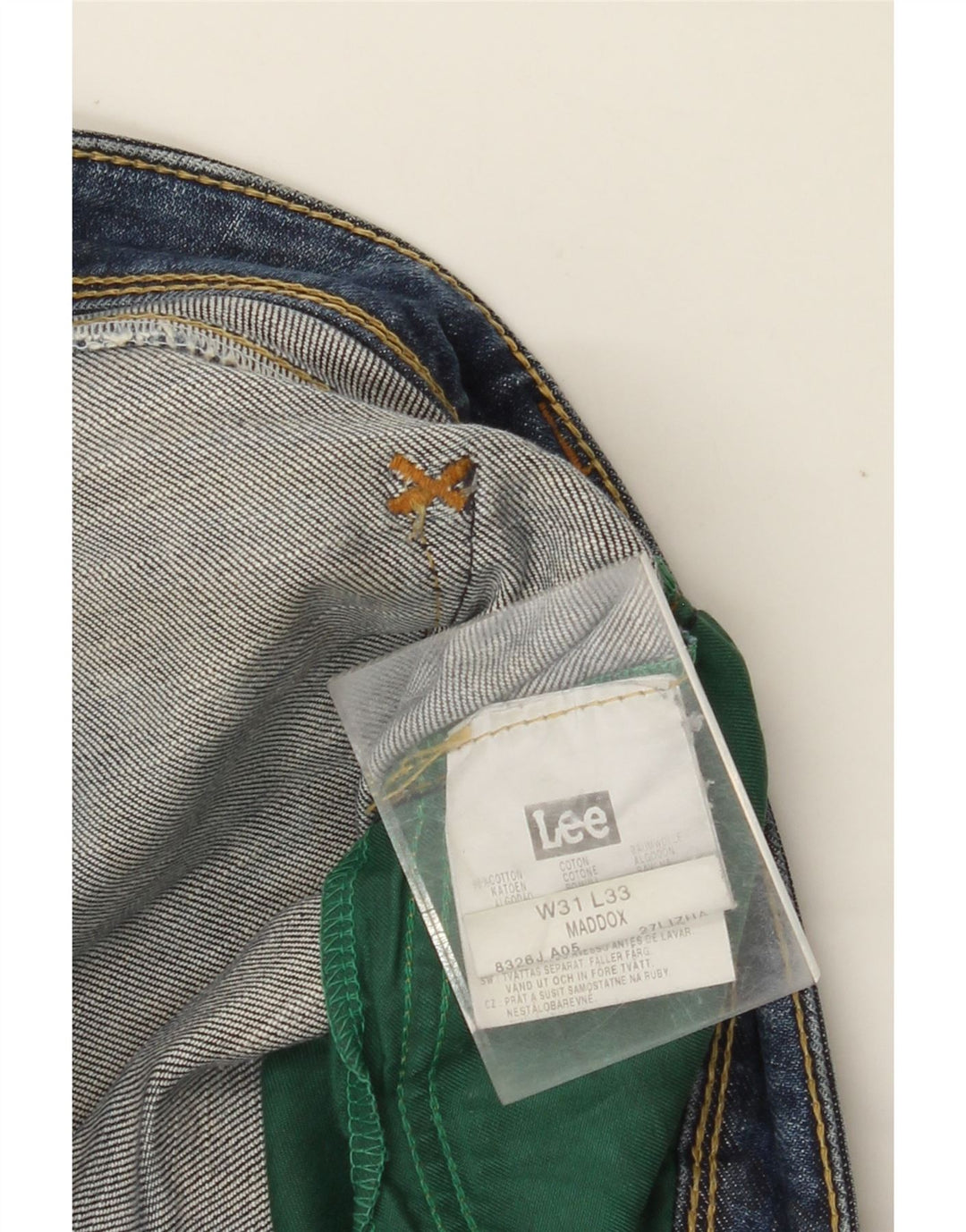 Calça jeans reta Maddox feminina LEE W31 L33 azul algodão