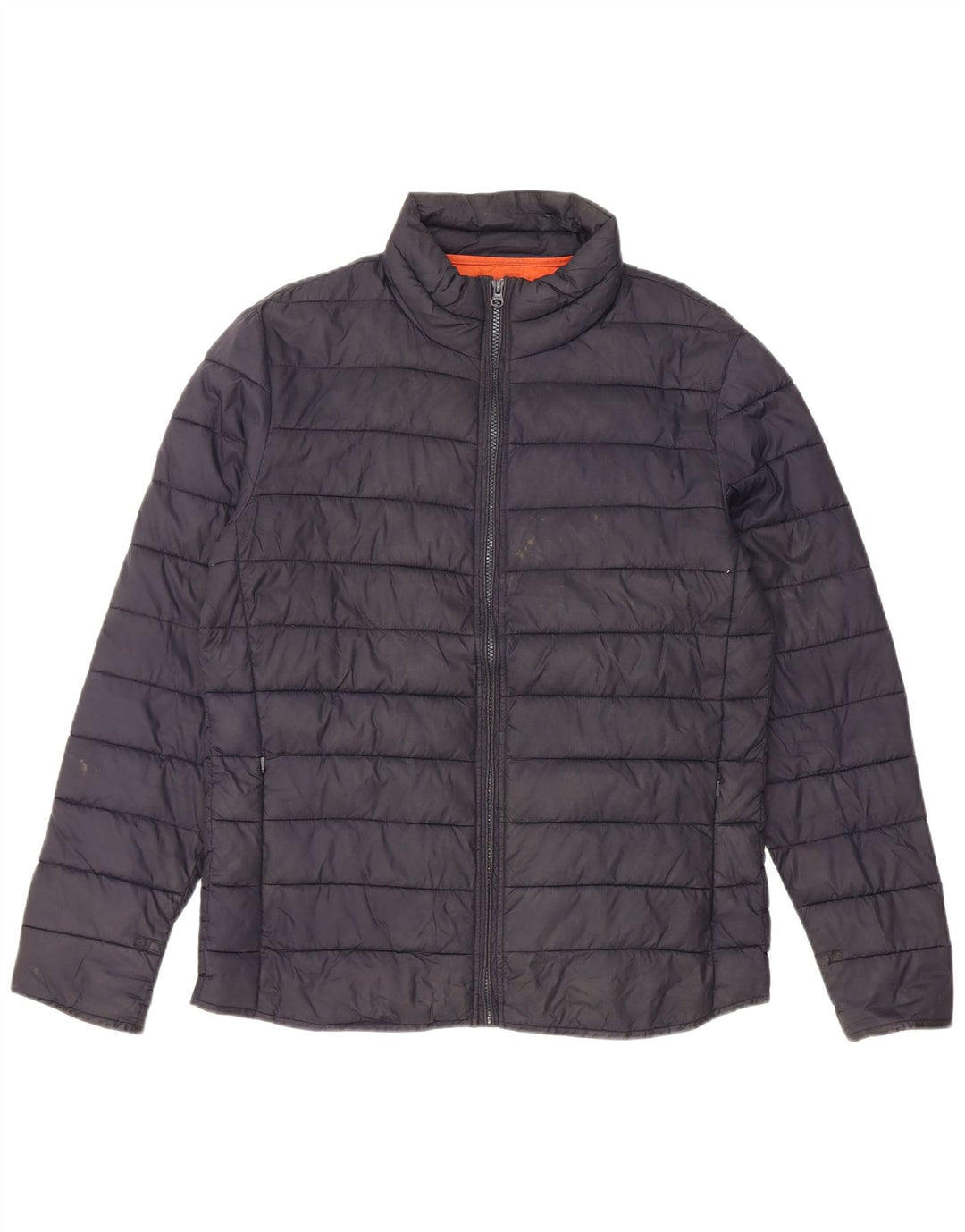 Jaqueta acolchoada masculina FAT FACE UK 38 nylon azul marinho médio