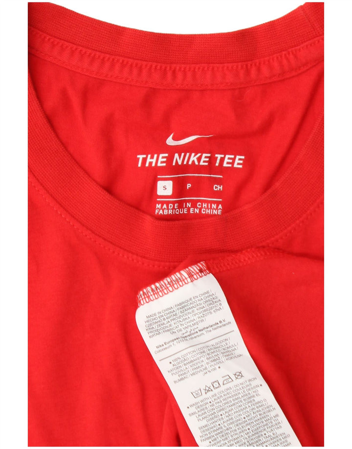 Camiseta masculina Nike Top pequeno algodão vermelho