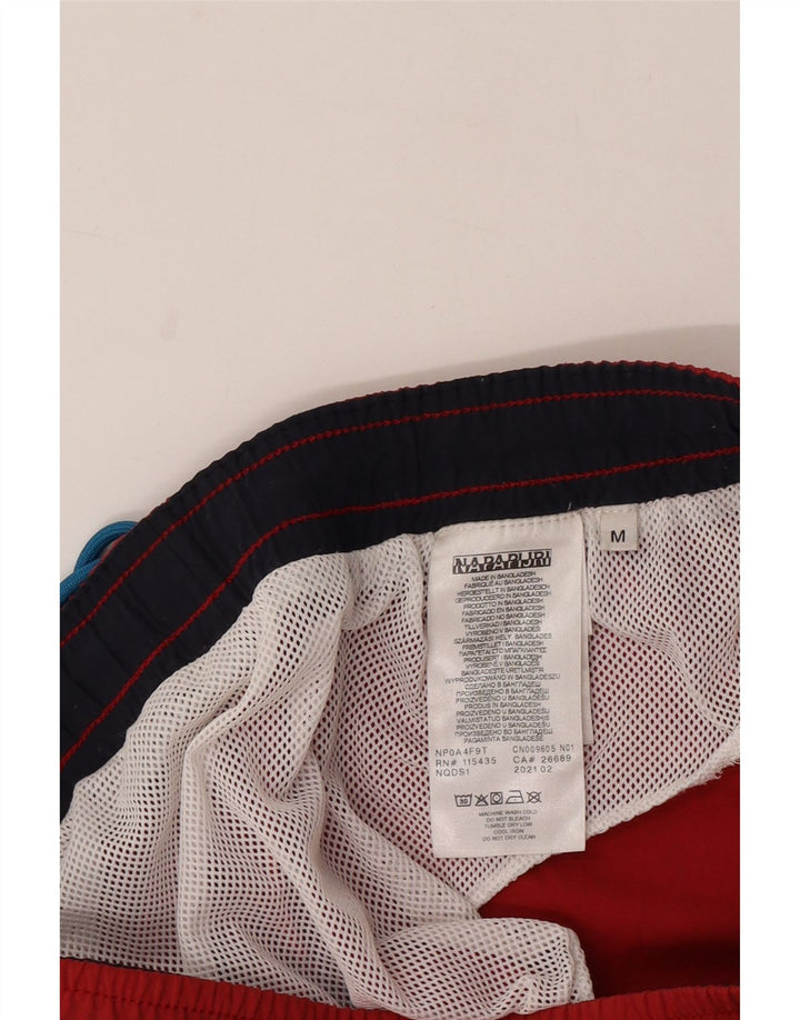 Shorts de natação masculino Napapijri Geographic médio vermelho poliamida