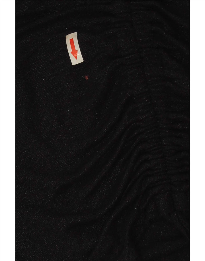 All Saints Crop Top Feminino Manga Longa Reino Unido 12 Viscose Azul Marinho Médio