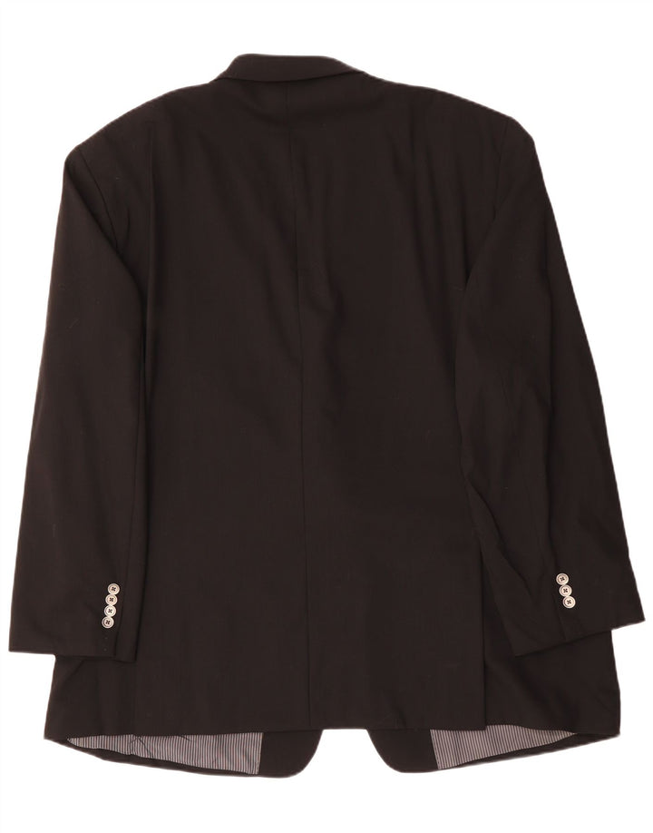 CALVIN KLEIN Jaqueta blazer masculina de 2 botões IT 54 2XL lã preta