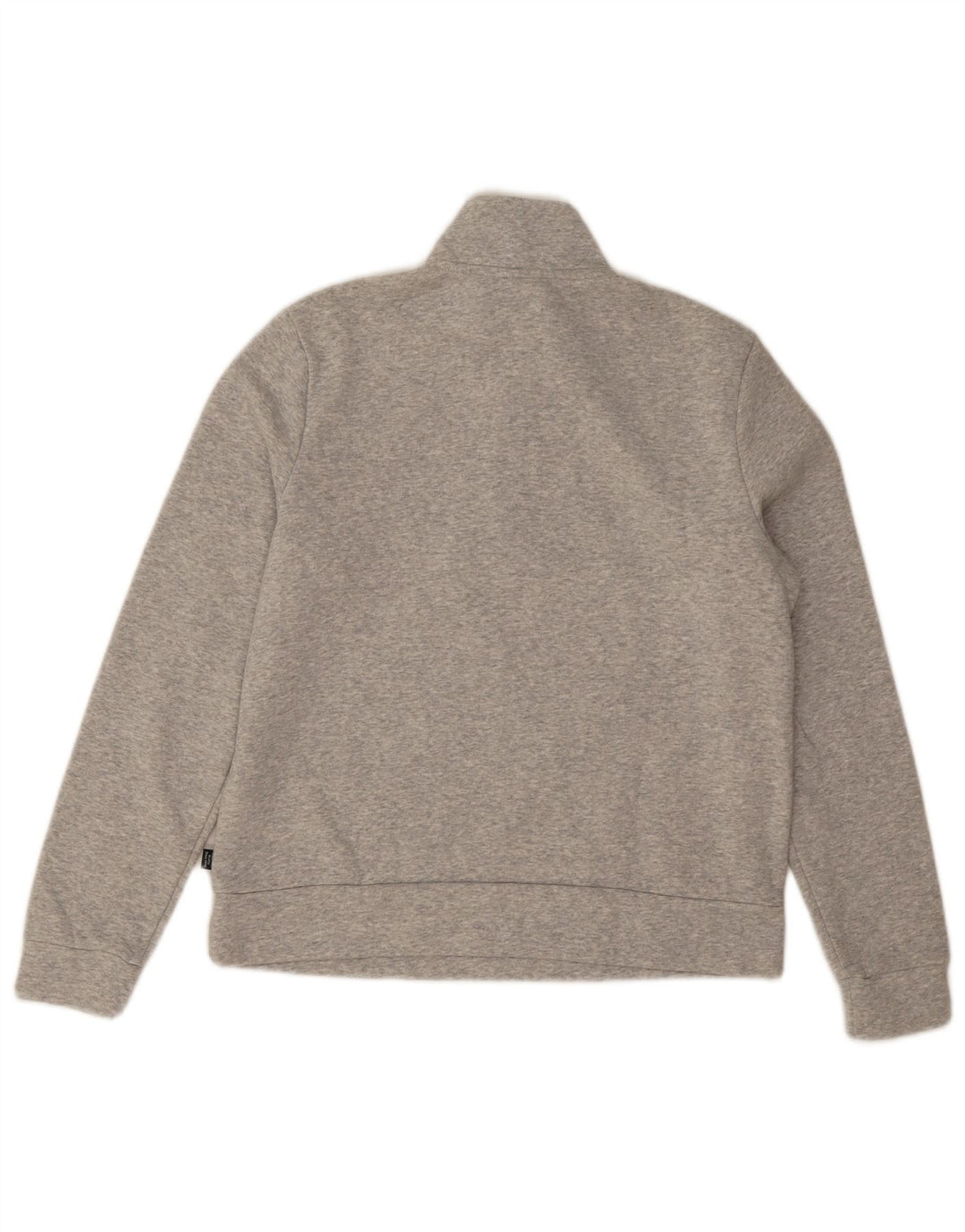 Puma moletom feminino com zíper e gola alta UK 14 algodão cinza médio