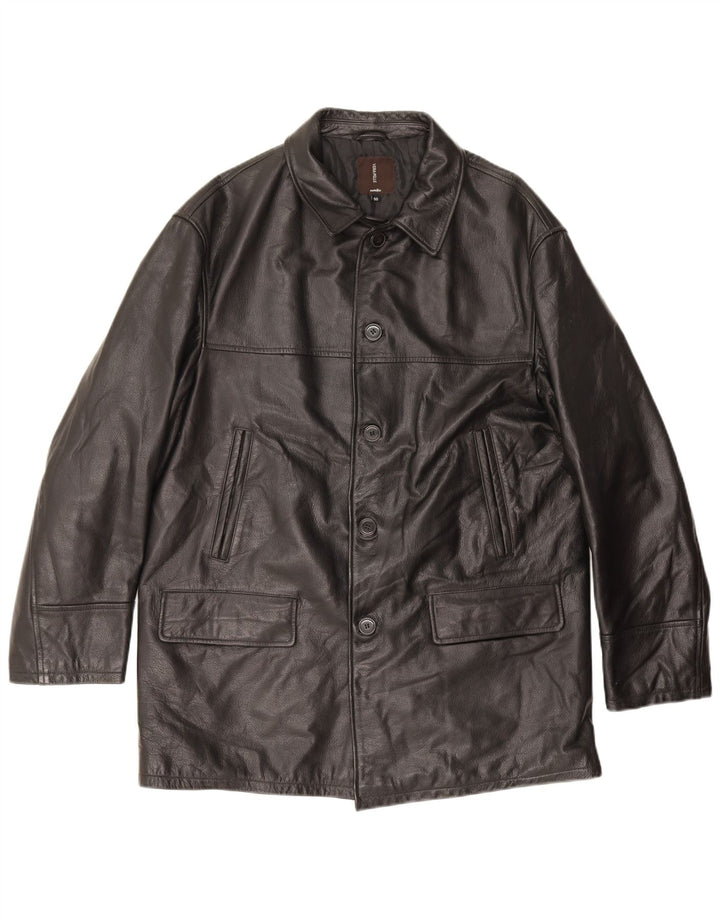 Jaqueta de couro masculina Conbipel IT 50 grande couro preto
