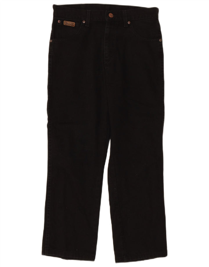 WRANGLER Masculino Texas Straight Jeans W30 L26 Algodão Preto