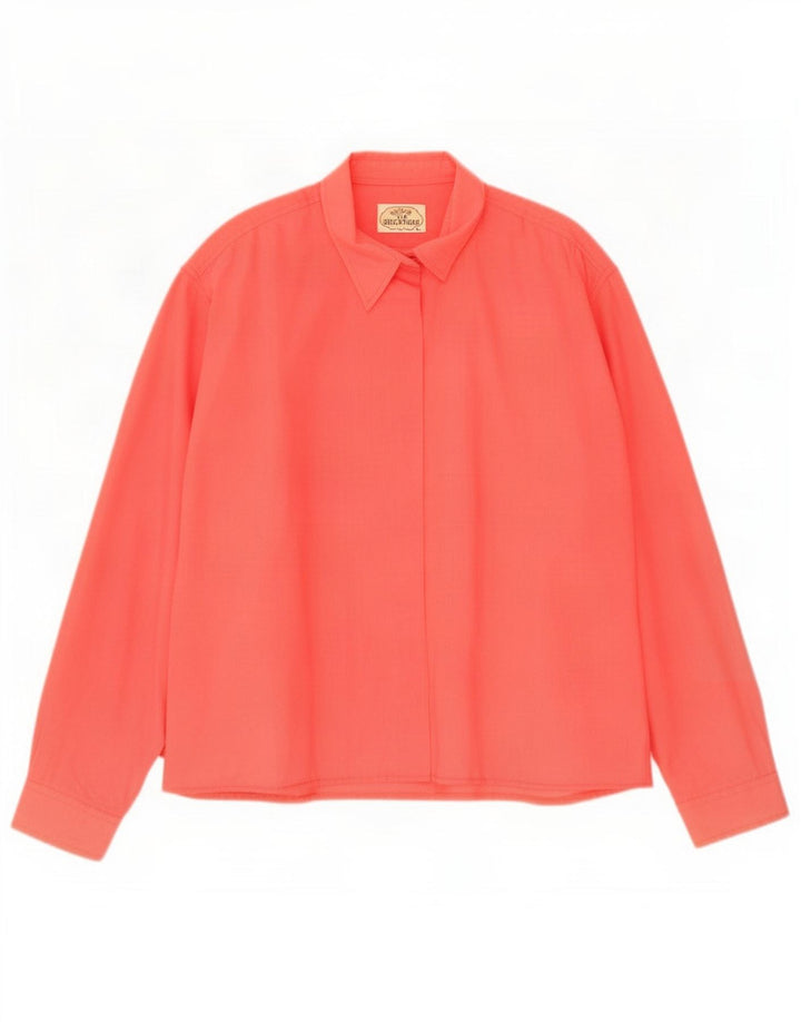 Camisa Vintage Mulher UK 18 XL Vermelha