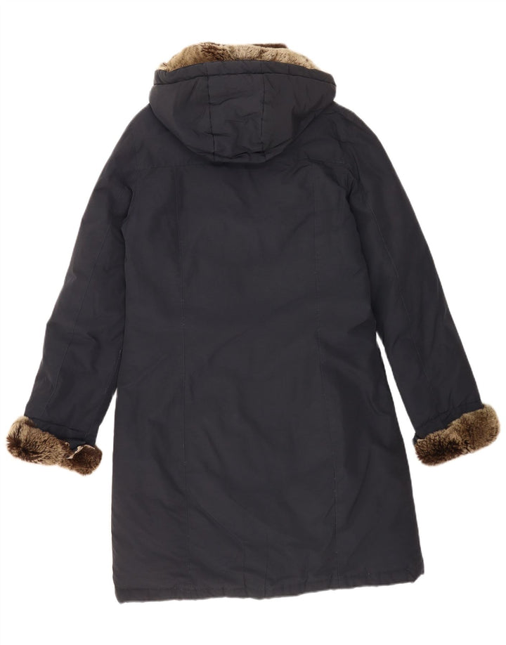 Casaco masculino Woolrich acolchoado com capuz Reino Unido 38 algodão azul marinho médio