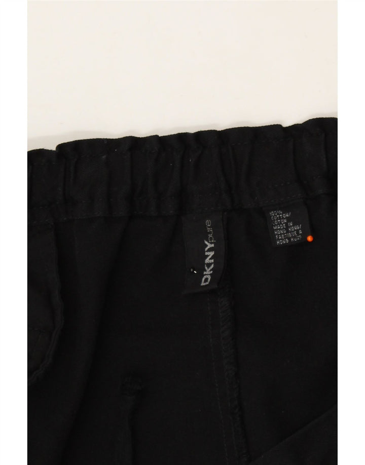 DKNY Womens Tapered Casual Trousers W38 L29 Black Cotton Vintage Dkny and Second-Hand Dkny from Messina Hembry 