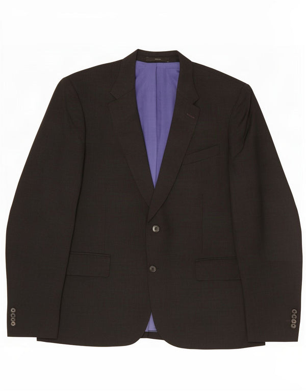 Jaqueta blazer masculina Paul Smith Soho com 2 botões Reino Unido 42 XL lã cinza