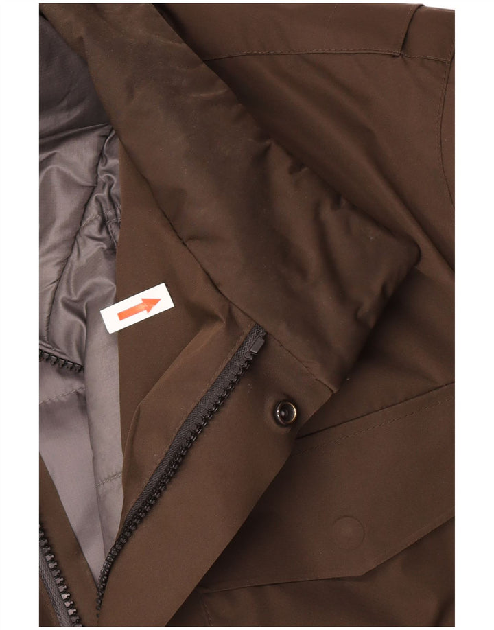 Jaqueta acolchoada masculina Massimo Dutti UK 42 XL poliéster marrom