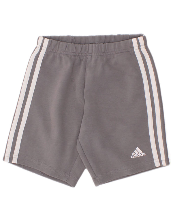 Shorts esportivos masculinos Adidas 5-6 anos algodão cinza