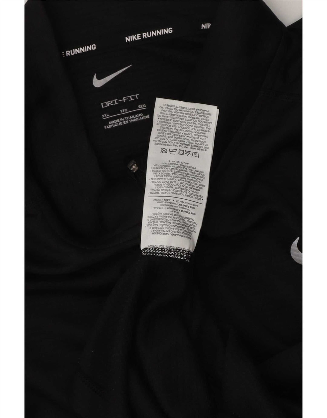 Pulôver masculino Nike Dri Fit com zíper e gola alta 2XL poliéster preto